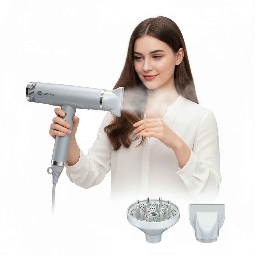 Slopehill Professional Hair Dryer with Diffuser High Speed Blow Dryer with Brushless Motor for Salon Use Ionic Hair Dryer Lightweight Compact Hair Dryer for Travel Low Noise Home Ceramic