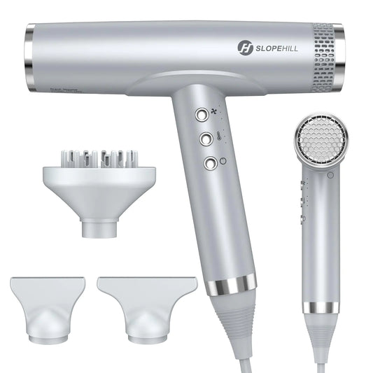 slopehill Professional Hair Dryer with Diffuser High Speed Blow Dryer with Brushless Motor for Salon Use Ionic Hair Dryer Lightweight Compact Hair Dryer for Travel Low Noise Home Ceramic