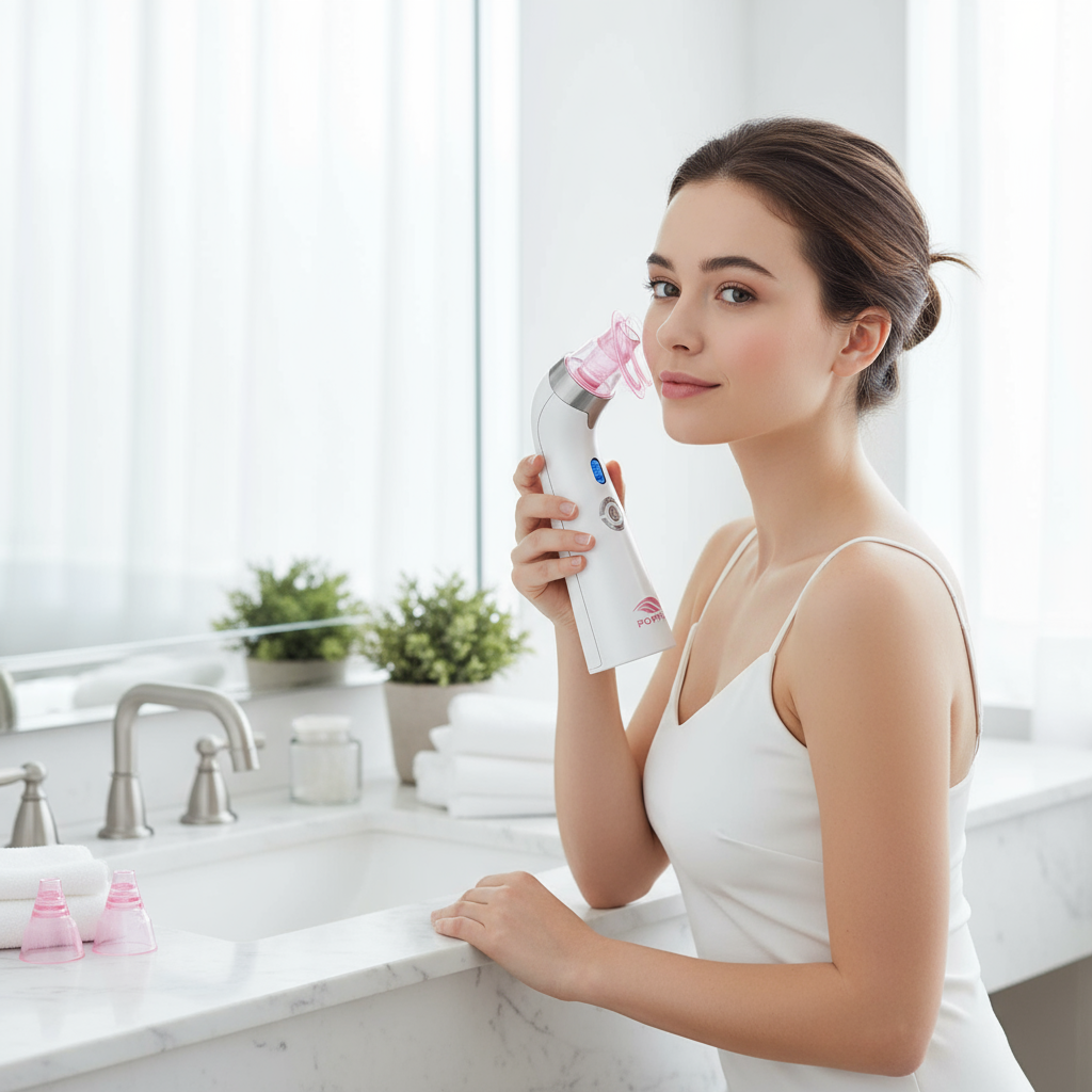 Blackhead Remover Pore Vacuum Electric Blackhead Extractor Tool Comedo Removal Suction Beauty Device for Women（Pink)