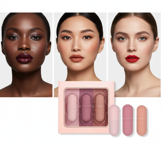 3-Piece Matte Lip Gloss Set - Non-Stick to Cup