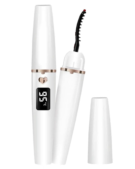 ZAPAL Heated Eyelash Curler Rechargeable Heated lash Curler Intelligent Power Off Electric Eyelash Curler Heated Quickly 24 Hs Lasting Natural Makeup for Woman - White